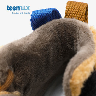 天美意（TEENMIX）天美意童鞋儿童运动鞋秋冬款男女童跑步鞋透气休闲鞋棉鞋 咖色 37
