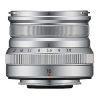 FUJIFILM 富士 XF 16mm F2.8 R WR 广角定焦镜头 富士卡口 49mm 银色