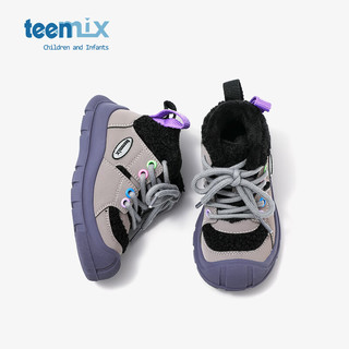 天美意（TEENMIX）天美意童鞋儿童运动鞋秋冬款男女童跑步鞋透气休闲鞋棉鞋 紫色 29