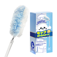 CONDOR日本静电除尘掸除尘扫灰家用扫天花板墙壁灰尘蜘蛛网清理 紫色【替换头5个装】无杆