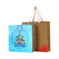 首都心意月饼礼盒流心荟彩450g桃山皮广式奶黄黑松露福利