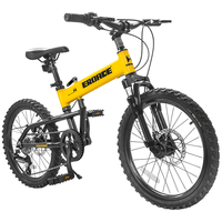 EROADE德国儿童折叠自行车男孩青少年初中小铝合金山地车中大童女孩 全铝合金造-黄色 22寸6速【竞赛升级款】-145-160
