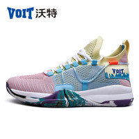 沃特VOIT篮球鞋男2022球鞋透气耐磨橡胶底减震运动鞋 彩蓝 40