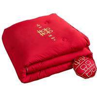 艾维（I-WILL）结婚庆被芯亲肤磨毛春秋四季棉被子双人 约5.4斤2.2*2.4m喜上加喜 220cm*240cm