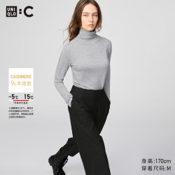 优衣库 C系列 HEATTECH EXTRA WARM 羊绒混纺高领T恤