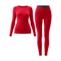 蕉内（Bananain）红色计划302++男女士保暖内衣红色本命年秋衣秋裤7A抗菌新年套装
