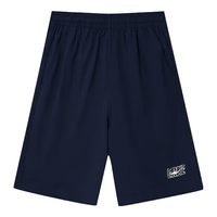 鸿星尔克(ERKE)童装通用运动裤儿童五分裤短裤蓝黑色170