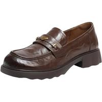 百丽 复古羊皮乐福鞋女2026春季黑色小皮鞋深口单鞋E9L1DAA6预