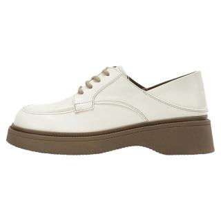 88VIP：达芙妮 乐福鞋女2025单鞋英伦风复古白色小皮鞋女春秋厚底女鞋