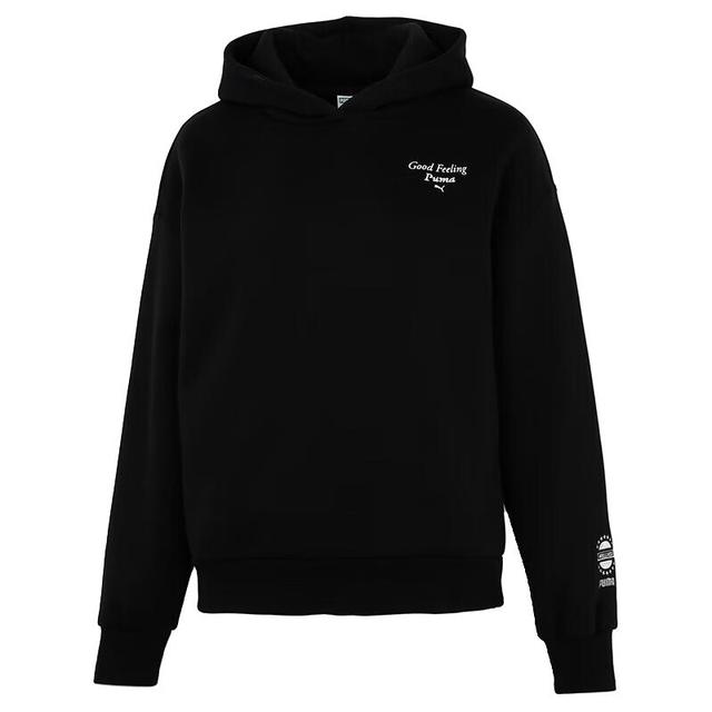 PUMA 加绒保暖加厚套头衫 黑色 M