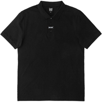 李 Lee 24早春标准版Logo织标男翻领短袖polo衫休闲LMT008160205 黑色 L