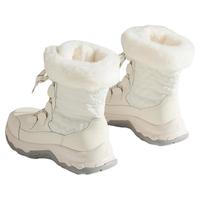 达芙妮白色雪地靴女2025冬季抗寒厚底登山靴加绒保暖东北棉鞋