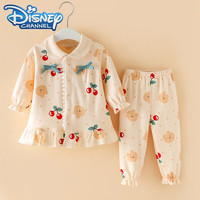 迪士尼(Disney)0-5岁婴儿秋衣套装a类洋气分体女宝宝秋天衣服一岁小童春秋装纯棉