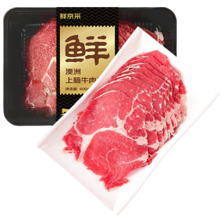鲜京采 惠选 澳洲Teys原切上脑牛肉片400g*2 涮烤炒宜