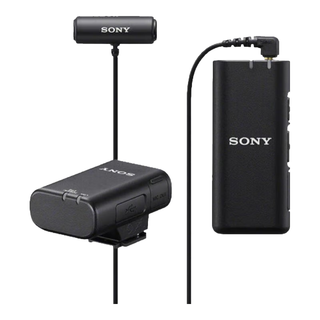 索尼（SONY）麦克风话筒 Vlog拍摄数码相机外接视频录音 ECM-W2BT+LV1 领夹麦克风套装 标配