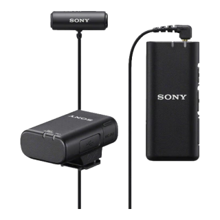 索尼（SONY）麦克风话筒 Vlog拍摄数码相机外接视频录音 ECM-W2BT+LV1 领夹麦克风套装 标配