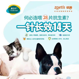 辉瑞美国康卫宁头孢维星钠宠物猫狗长效消炎针术后消炎脓皮症尿路感染