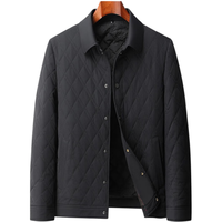 恒源祥2025年秋季爸爸装翻毛领外套男中老年加棉加厚棉服加绒休闲冬装棉 灰色 170