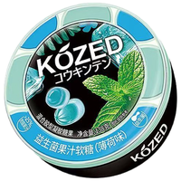 金津KOZED 圆罐益生菌软糖薄荷味 138g  儿童铁盒糖果 休闲零食
