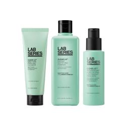 朗仕 LAB朗仕控油套装男生护肤品套装洗面奶水乳男泥膜