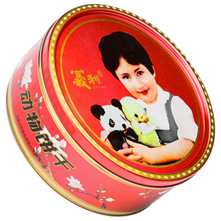 义利义利黄油饼干 动物饼干趣味动物造型北京特产 铁桶装*1