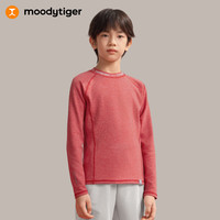 moodytiger【新年系列】儿童长袖T恤26年新款男女童上装圆领透气弹力运动衣