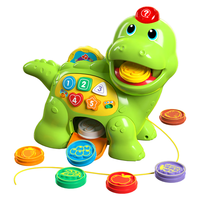 伟易达（Vtech）儿童玩具贪吃小恐龙中英双语早教积木块学习1-3岁男女孩