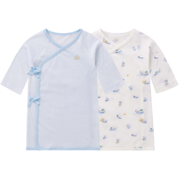 全棉时代 婴儿针织长款和袍 两件装 星辰大海+蓝白条纹