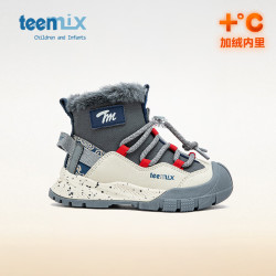 天美意 儿童雪地靴男童冬季加绒