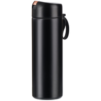 天喜（TIANXI）磁弹泡茶杯茶水分离杯磁吸水杯男女士办公室喝茶杯子高颜值保温杯 【磁吸控茶】酷炫黑 400ml