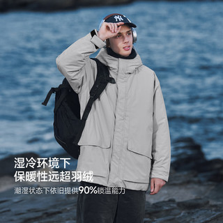 RESTICK轻盾80G金标P棉工装派克连帽棉服防寒服保暖三防PrimaLoft棉衣 暮岩灰 XL