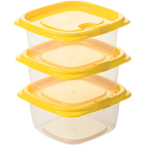 茶花 保鲜盒可微波米饭水果分装收纳盒食品级材