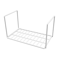 欧润哲 脸盆收纳架浴室柜下盆子置物架卫生间洗脸盆架子洗手盆 小号白色 小号白色悬挂式柜下收纳架