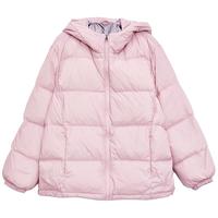 DM100大码百分百微胖mm女装冬季石墨烯短款加厚连帽羽绒服外套