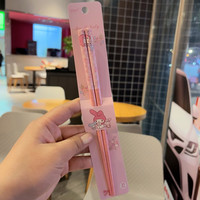 凯蒂猫Hello Kitty儿童筷子家用竹筷子单人创意情侣竹筷一人一陶瓷筷卡通三丽鸥联名
