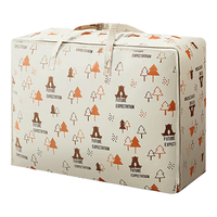 卡维瑞牛津布收纳袋家用装棉被衣服打包袋防尘防潮大容量袋子特大号 【加厚无纺布款】-森林小熊 60L大号【可装6斤被子】