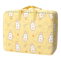 卡维瑞牛津布收纳袋家用装棉被衣服打包袋防尘防潮大容量袋子特大号 【牛津布升级厚款】-柠檬兔 90L特大号【可装8-10斤被子】