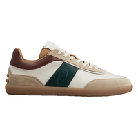 托德斯TOD'S【秋冬特惠】TOD'S男士Tabs 绒面皮运动休闲鞋 棕/绿/奶油色 40.5