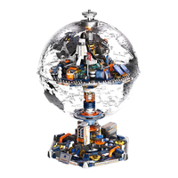 佳奇科技(JAKI)积木拼装破晓地球仪月球基地模型儿童玩具成人男女孩圣诞