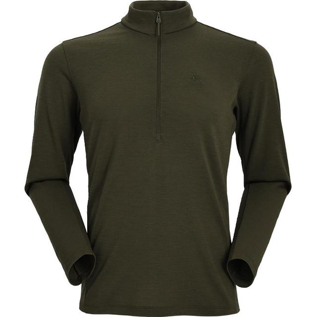 凯乐石 FUGA户外运动保暖透气快干抑菌除臭羊毛立领功能长袖T恤男款 暮苍绿