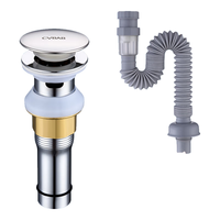 橱卫帮（CVBAB）面盆下水器套装防臭下水管洗脸洗手盆台盆弹跳通用下水器带溢水孔 升级防臭不锈钢面盆下水器套装