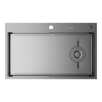 JOMOO 九牧 不锈钢飞雨瀑布水槽大单槽集成龙头厨房洗菜盆78*48抽拉龙头06388