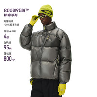 FPA撞色口袋95绒立领羽绒服 深灰色 M