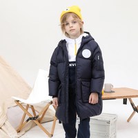 converse匡威儿童童装冬季男童女童中大童中长款加厚羽绒服 学院红