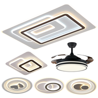 HDled吸顶灯客厅主灯卧室餐厅全屋调光灯饰包安装灯具套餐中山 星月 三色调光丨四室两厅I