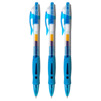 晨光 （M&G）按动中性笔GP1008蓝色0.5mm子弹头按压式商务办公签字笔水笔考试刷题走珠笔 3支装 蓝色-3支