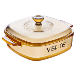 VISIONS 1L康宁小奶锅小汤锅耐高温方形玻璃锅 VS1RV锅