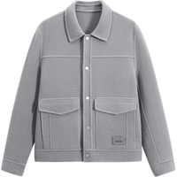 GXG奥莱 多色翻领短大衣 23年冬季 灰色 165/S