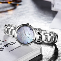 CITIZEN 日韩表 L系列光动能贝母盘钢带女表 EM0530-81D 礼盒款