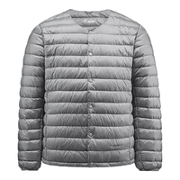 君羽户外羽绒服800蓬白鹅绒超轻内外穿鹅绒夹克可收纳E52105 雾灰-男款 L 女105-115斤/男130-145斤